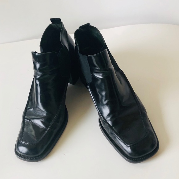 Via Spiga Neiman Marcus Patent Leather Booties Made in Italy #parisfashionweek - Picture 5 of 8